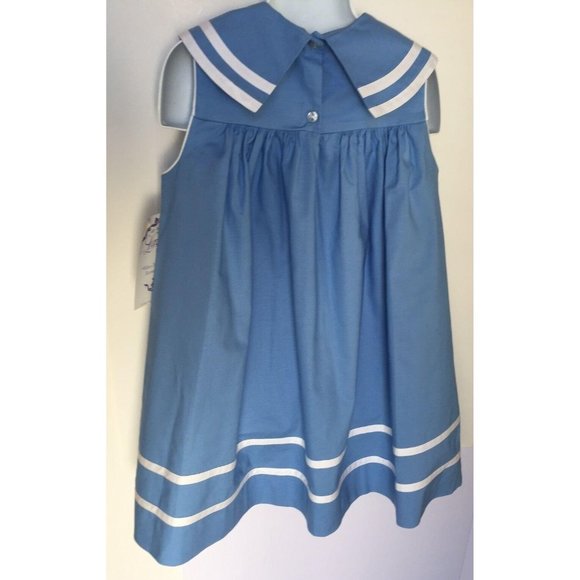 Girls Dress Size 2T Lavender Blue Boutique Cotton Blend Church Party Bow Gift - Picture 2 of 6